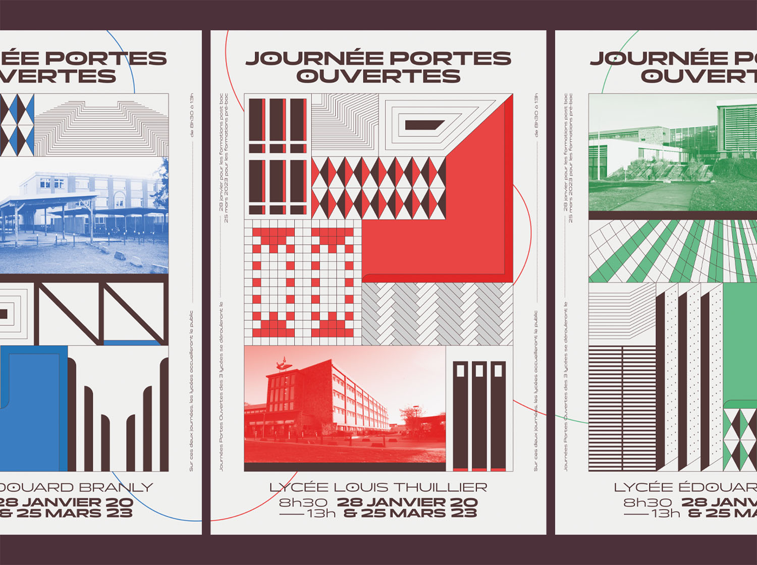 affiches portes ouvertes cité scolaire amiens DNMADe lycée édouard branly, lycée louis thuillier, lycée edouard gand 2023