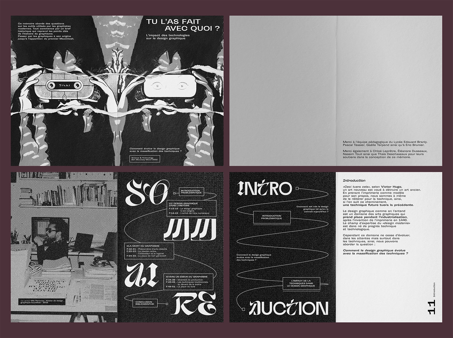 tu l'as fait avec quoi ? mémoire dnmade graphisme mise en page