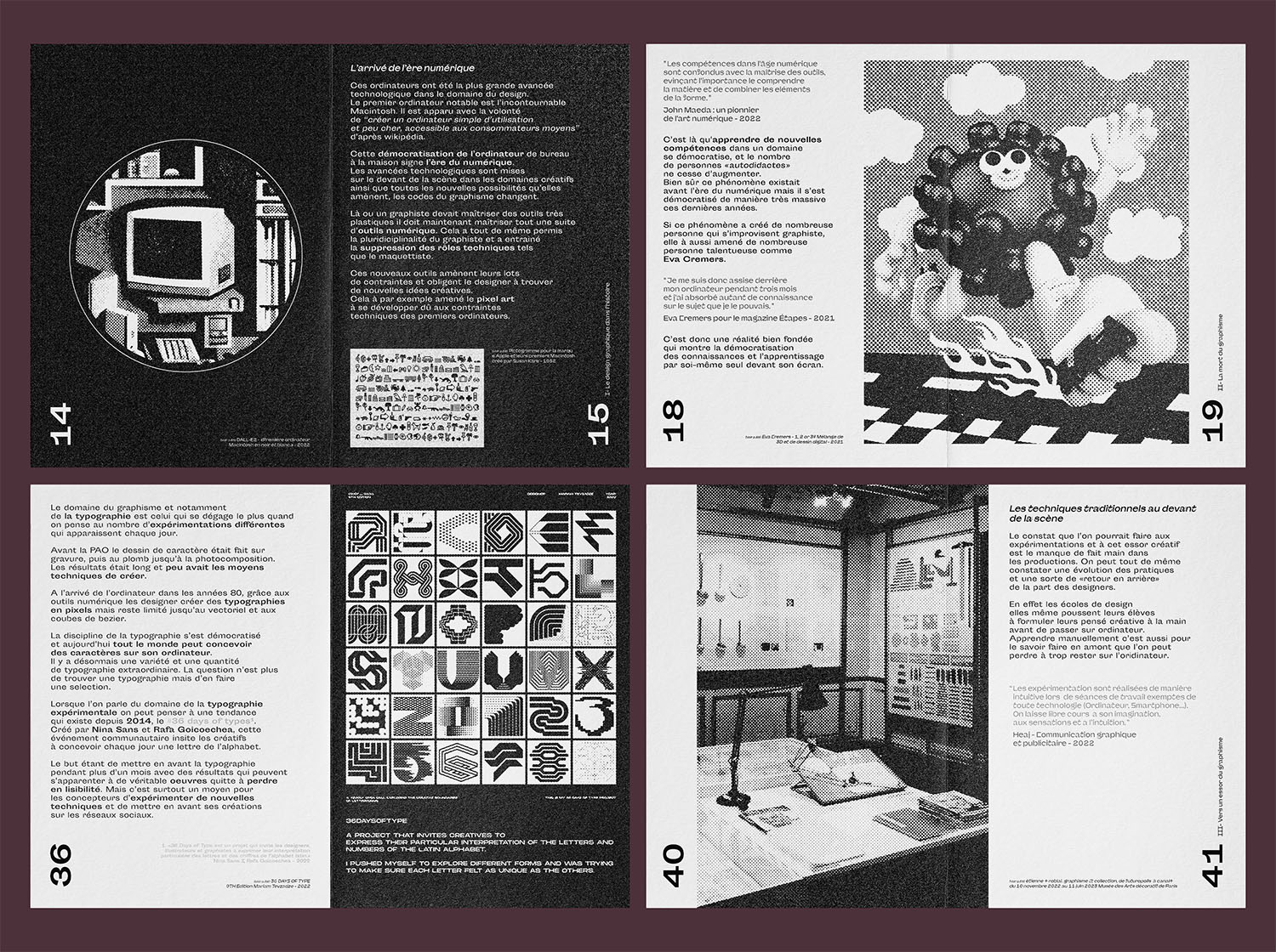 tu l'as fait avec quoi ? mémoire dnmade graphisme mise en page