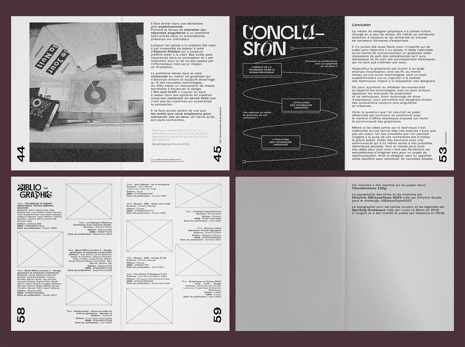 tu l'as fait avec quoi ? mémoire dnmade graphisme mise en page